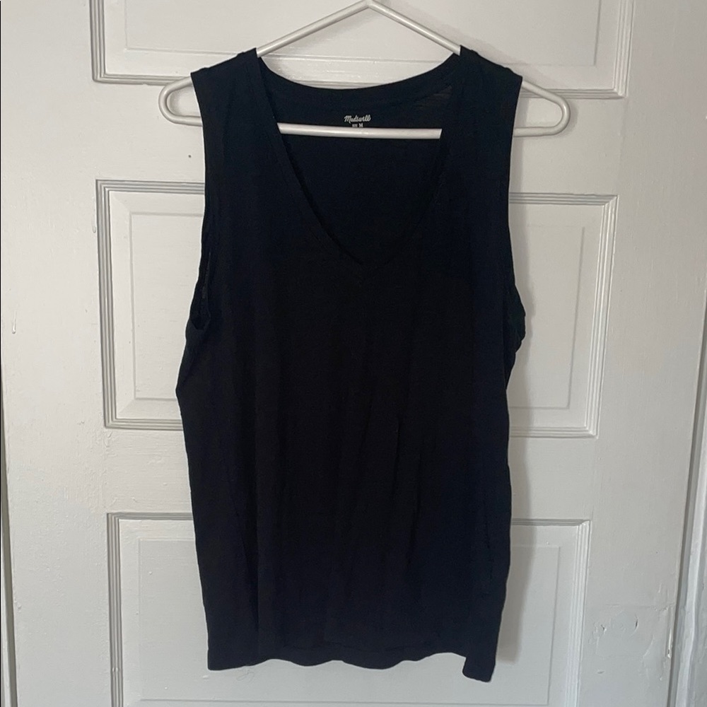 Madewell Black V-Neck Tank Top